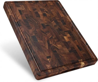Babilonia Walnut Cutting Board - 17" x 13" x 1" Professional and Heavy Duty Non Toxic Wood Chopping Board, Wooden Charcuterie Boards & Butcher Block with Handles (Oil Bottle Included)