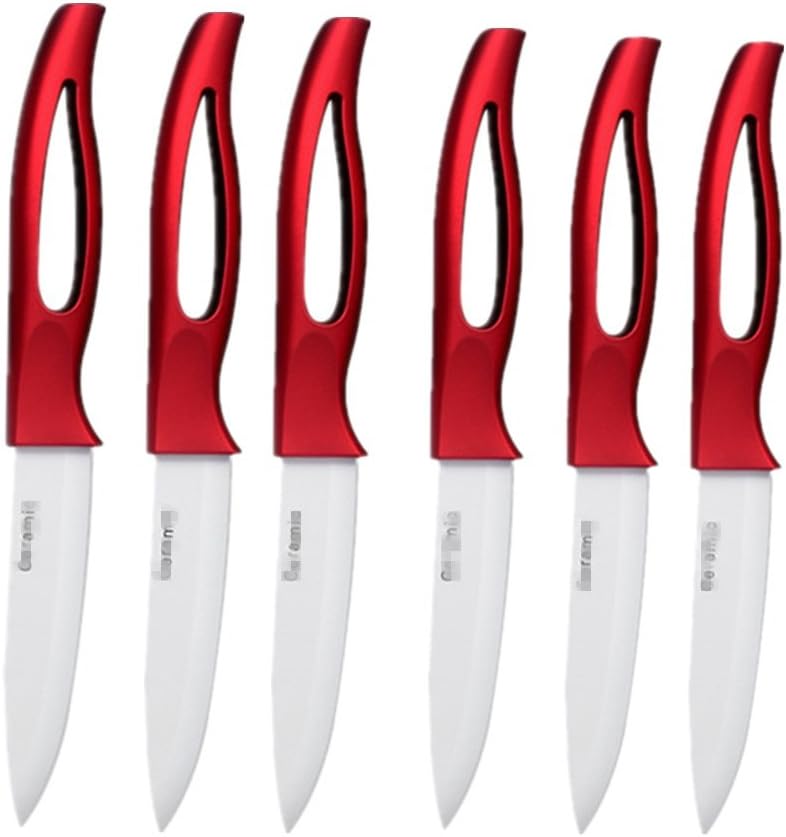 GAOGAO Kitchen Bar Ceramic Steak Knife Super Sharp Knifes 6pcs