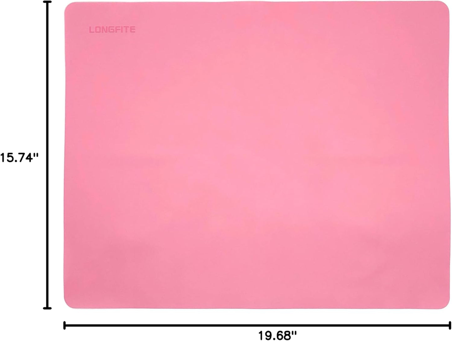 LONGFITE Large Silicone Counter Mat 19.68x15.74 inch Multipurpose Table Placemat Countertop Protector Baking Pastry Mat Nonstick, Nonskid and Heat Resistent (Large, Blue)