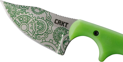 CRKT Minimalist Bowie Outdoor Survival Fixed Blade Knife with Sheath: Stainless Steel Plain Edge Blade, Micarta Handle, 2387