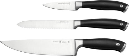 HENCKELS Silvercap Razor-Sharp 3-Piece Kitchen Knife Set, Chef Knife, Paring Knife, Utility Knife, German Engineered Informed by 100+ Years of Mastery