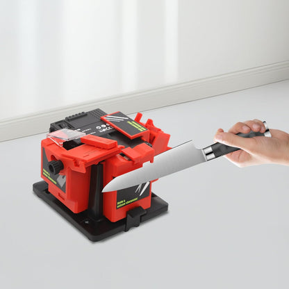 Electric Drill Bit Sharpener, 96W 110V Adjustable Angle Universal Sharpening Station with Sharpeners, Multifunction Electric Sharpening Machine for Knife, Drill, Chisel, Scissor