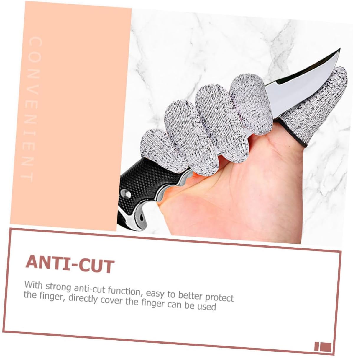 Cut Resistant Finger Protectors for Crafting and Kitchen Use Wear Resistant Sleeves for Safe Cutting