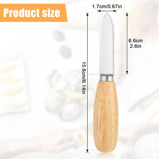 MAQUITA 12 Pack Oyster Knife,Stainless Steel Seafood Opener Tool,Clam Shellfish and Oyster Knife Shucker with Nylon Handle, Oysters Shucking Knifes Set for Shucking