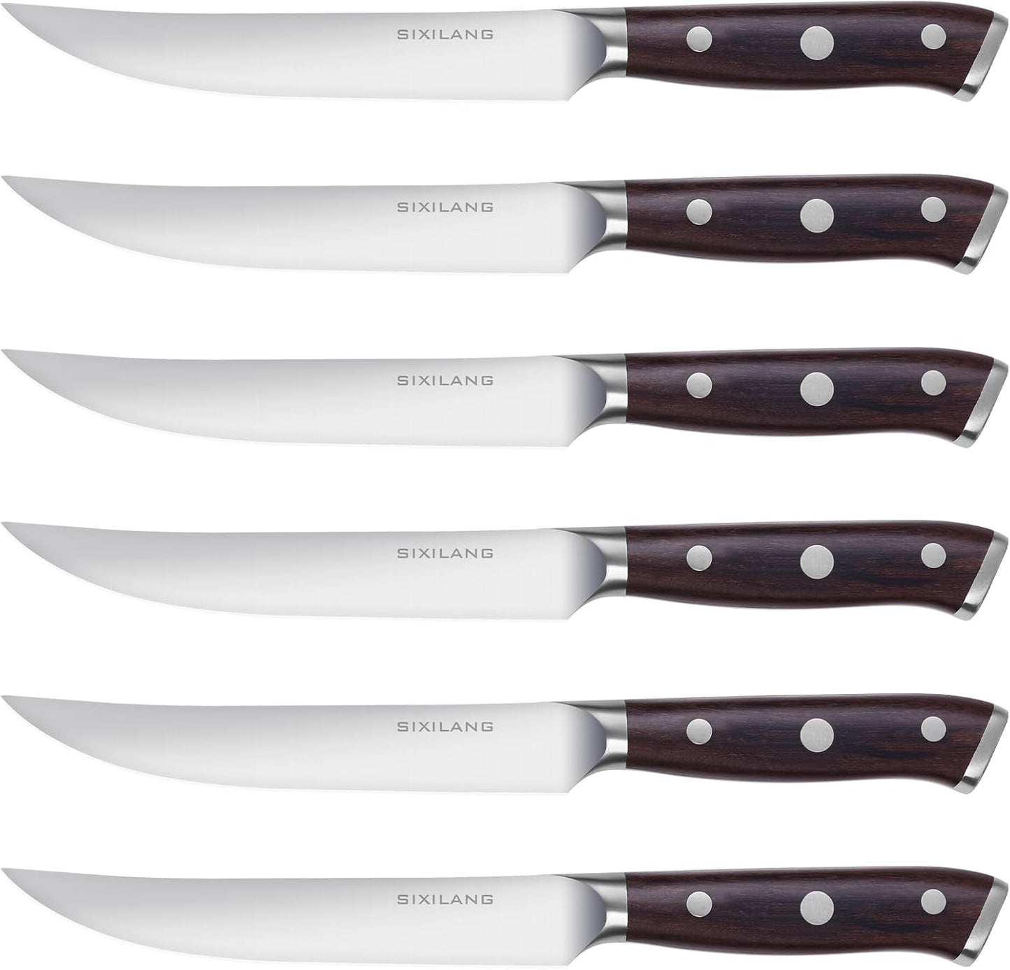 Steak Knives Set, Serrated Steak Knives Set of 8, German Stainless Steel Steak Knife Serrated Dishwasher Safe, Home Gifts for Men and Women