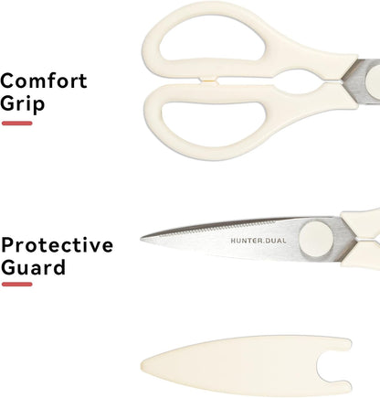 5 Blades Herb Scissors - Professional Kitchen Shears with Safety Cover for Cutting Green Onions, Fresh Herbs, Vegetables & Salad Food Prep, Must-Have Cooking Gadgets, Dishwasher Safe