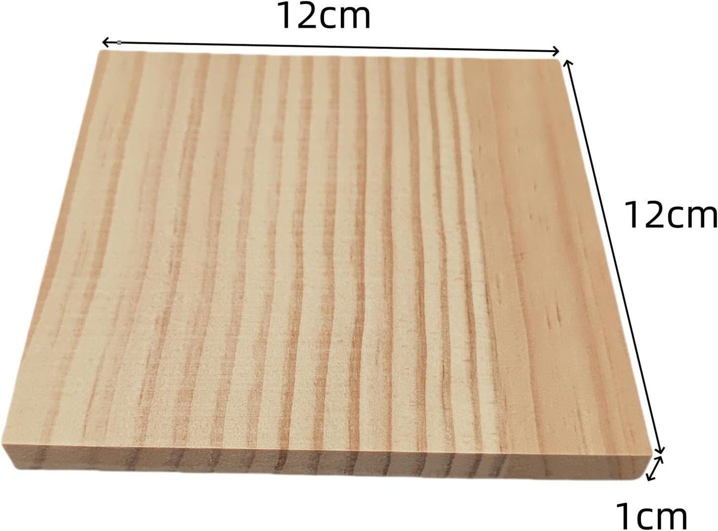 6PCS Unfinished Wood Square Blocks for Crafts, 6x6x1in Blank Wooden Squares Pine Wood Boards for Carving,DIY Wood Coasters,Painting & Burning