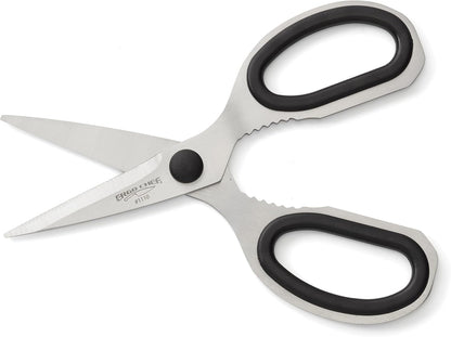 Ergo Chef All-Purpose Come-Apart Kitchen Shears for Poultry, Fish, Vegetables, Herb Stripper, Bottle Opener (Black)