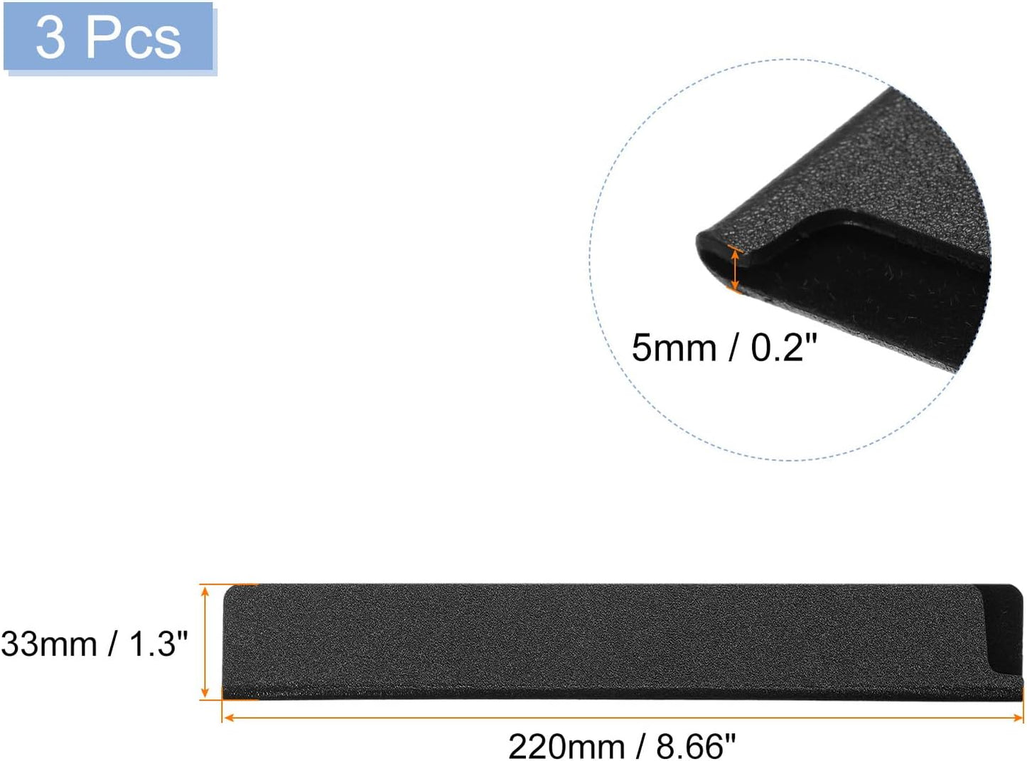 uxcell 3Pcs Knife Edge Guards 5.9"x1" ABS Knife Cover Sleeves Knife Case Blade Protector Universal Knife Sheath for Home Kitchen Knife