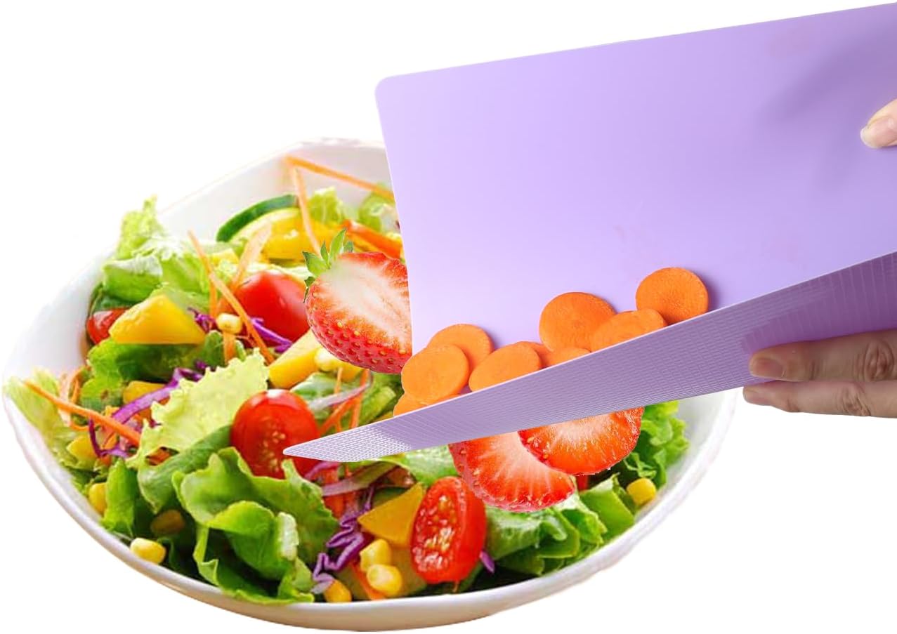 4 Pieces Flexible Cutting Board mats, Plastic Cutting Boards for Kitchen Cooking, Cutting board sheets for Meat and Vegetables, Dishwasher Safe