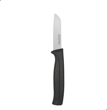 Kitchen Utility Knife - MATTSTONE HILL 4 Inch Paring Knife, Small Fruit & Vegetable Knife, Premium German Stell Blade, Black Handle