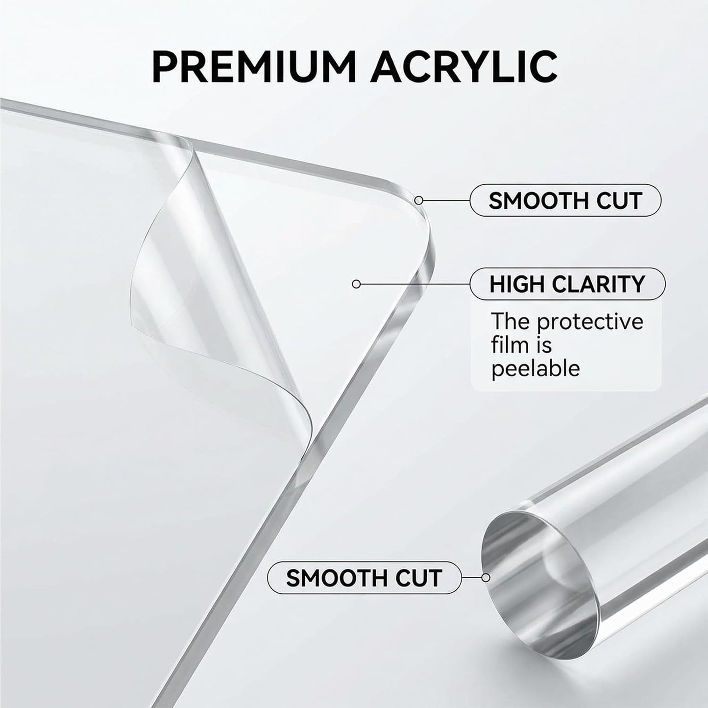 Basic Polymer Clay Tools, Clay Sculpting Tools Acrylic Roller Pin, Clear Rectangle Sheet Press Board, Double-Ended Pottery Carving Set for Beginner (15)