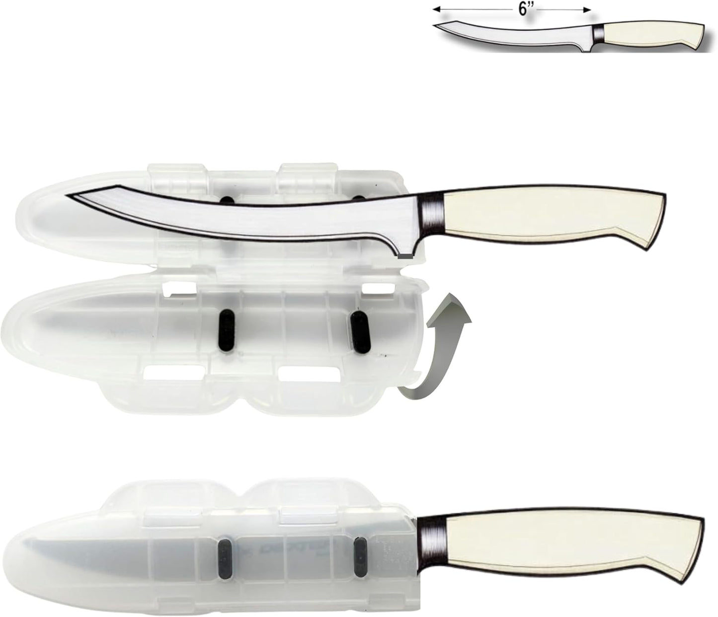 Blade Guard 10" Knife Blade Protector Made in USA Safe Storage and Transport for Kitchen Knives Protects Edges in Drawers Travel Camping RV