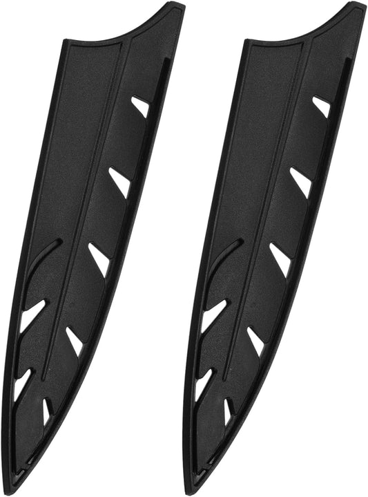uxcell 4Pcs Knife Cover Sleeves Blade Edge Guards for 8" Chef Knife Blade Edge Protector Universal Knife Sheath for Kitchen, Black