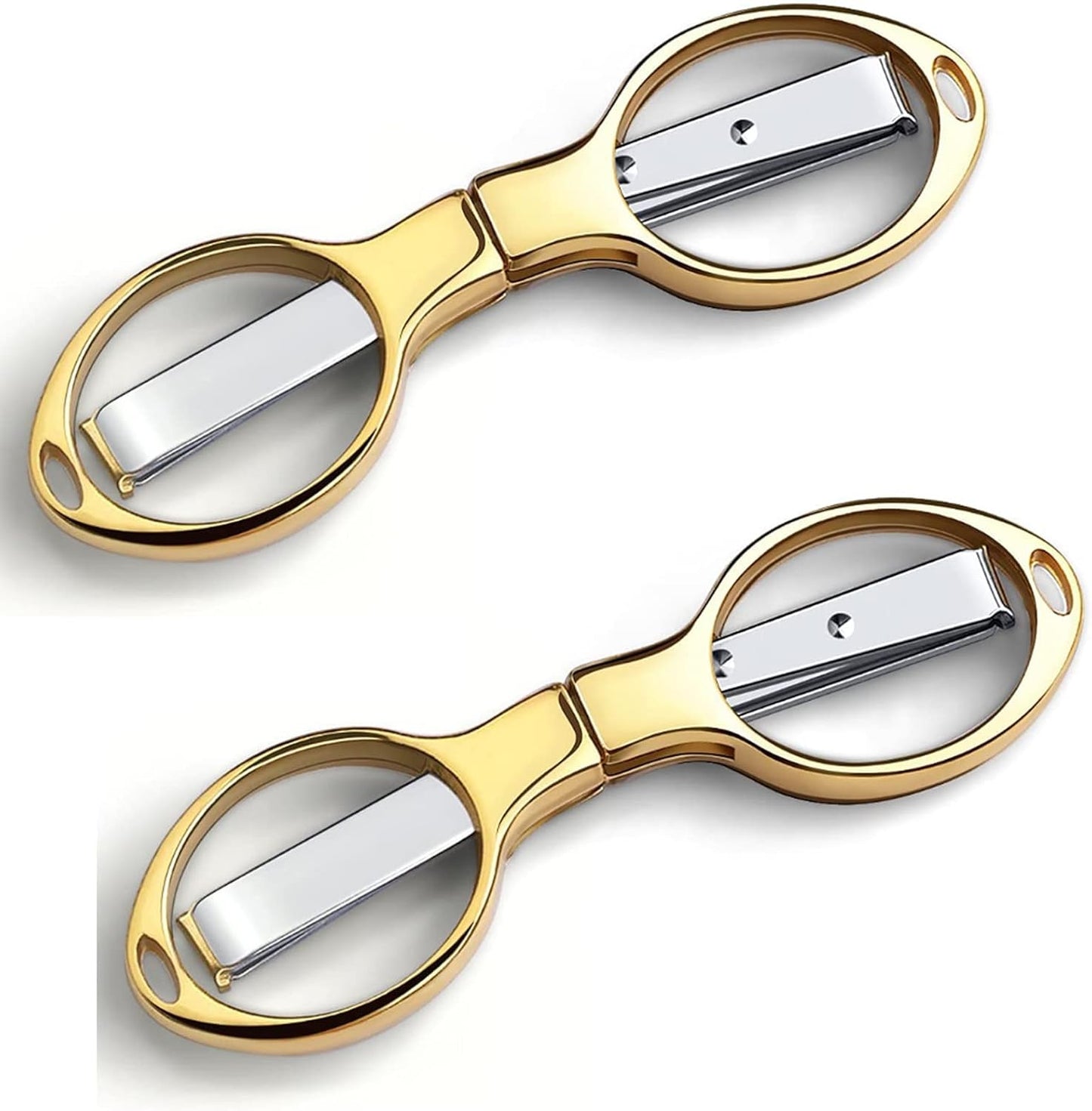 Folding Scissors, TSA Compliant & Portable, Compact, Safe Travel Scissors, Stainless Steel Retractable, 2 Pcs