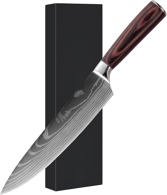Bread Knife 8 Inch, High Carbon Stainless Steel Professional Bread Cutting Knife, Ultra Sharp for Homemade Bread, Pastries and Bagels