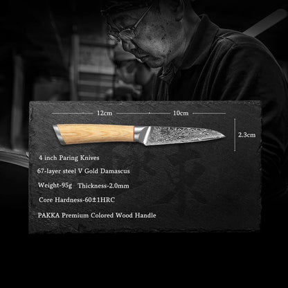 DONGSUN 8 Inch Damascus Chef Knife with North American Black Walnut Sheath, 67-Layer VG10 Forged Steel Japanese Gyuto, Professional Durable Sharpness