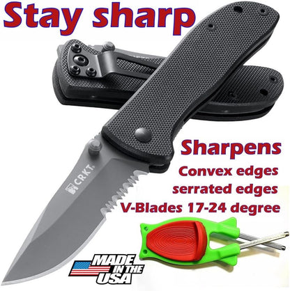 Discover the new patented Block Knife Sharpener, designed for honing blades to their original sharpness.