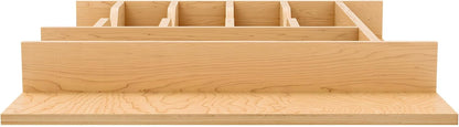Rev-A-Shelf Natural Maple Right Size Utensil Insert Home Storage Kitchen Organizer 7 Compartment Drawer Accessory, 19 1/4" x 19 1/2", 4WCT-24SH-1