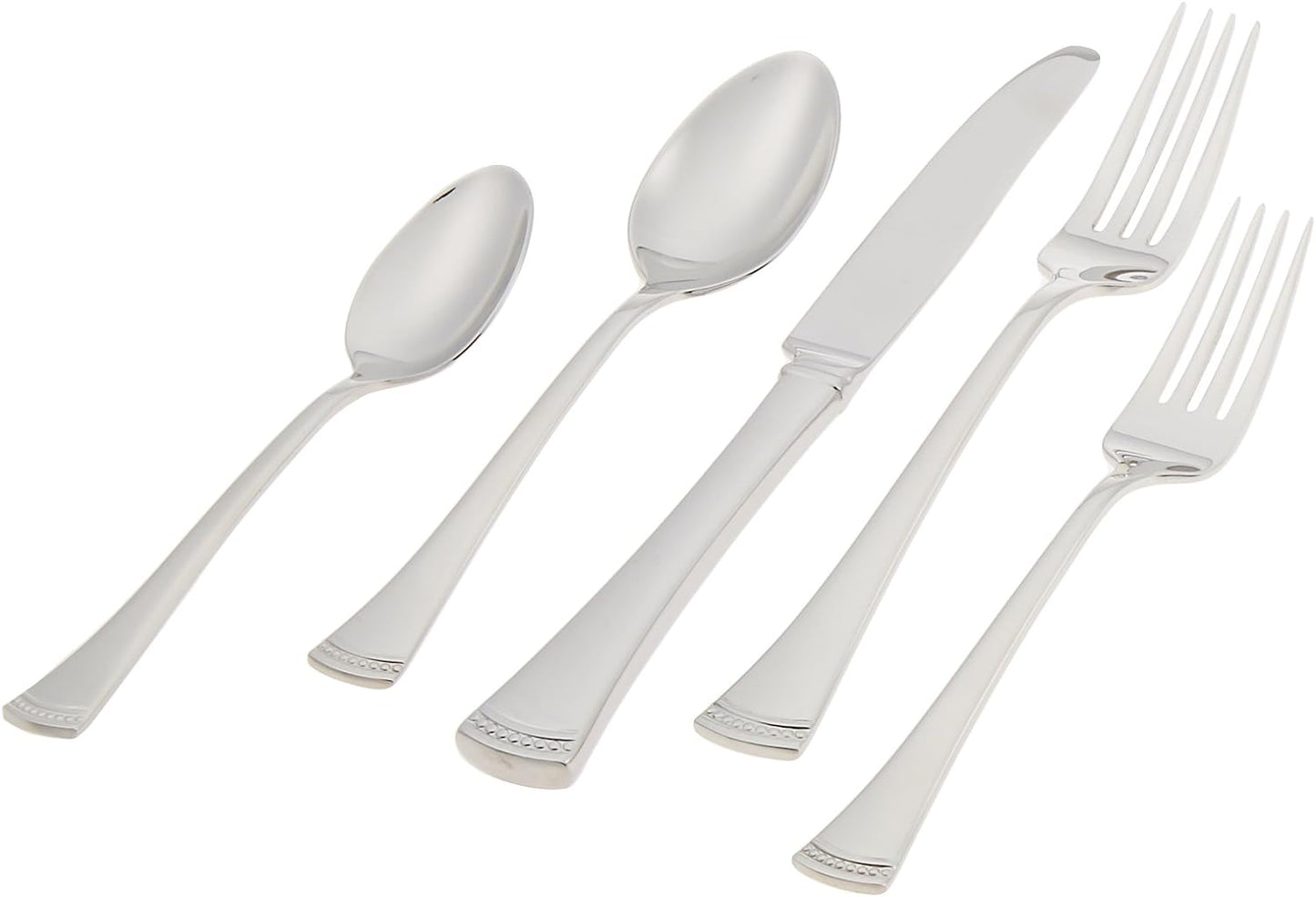 Lenox Silverware Set, Portola 12-Piece Steak Knife Flatware Set, Service For 12, Made Of 18/10 Stainless Steel, Dishwasher Safe, Home And Kitchen Utensils, Knives, Cutlery (Silver, 12 Piece)