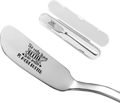 The Only Thing Better Than Butter Is More Butter Knife, Personalized Engraved Funny Peanut Butter Spreader Cheese Knives, Novelty Anniversary Christmas Gifts for Bread Toast Lover