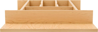 Rev-A-Shelf Natural Maple Right Size Utensil Insert Home Storage Kitchen Organizer 7 Compartment Drawer Accessory, 19 1/4" x 19 1/2", 4WCT-24SH-1