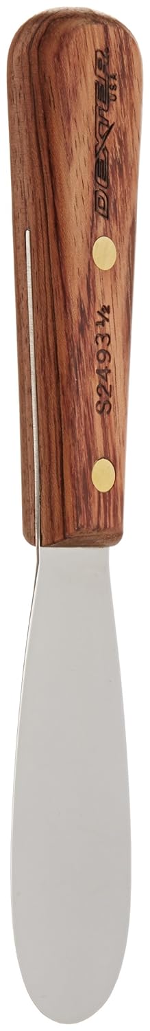 Dexter-Russell 18100 Traditional Sandwich Spreader, 3.5" High-Carbon Stainless Steel Rounded Blade with Rosewood Handle, Precision Kitchen Spreader for Smooth, Even Spreading, PCP Packaging