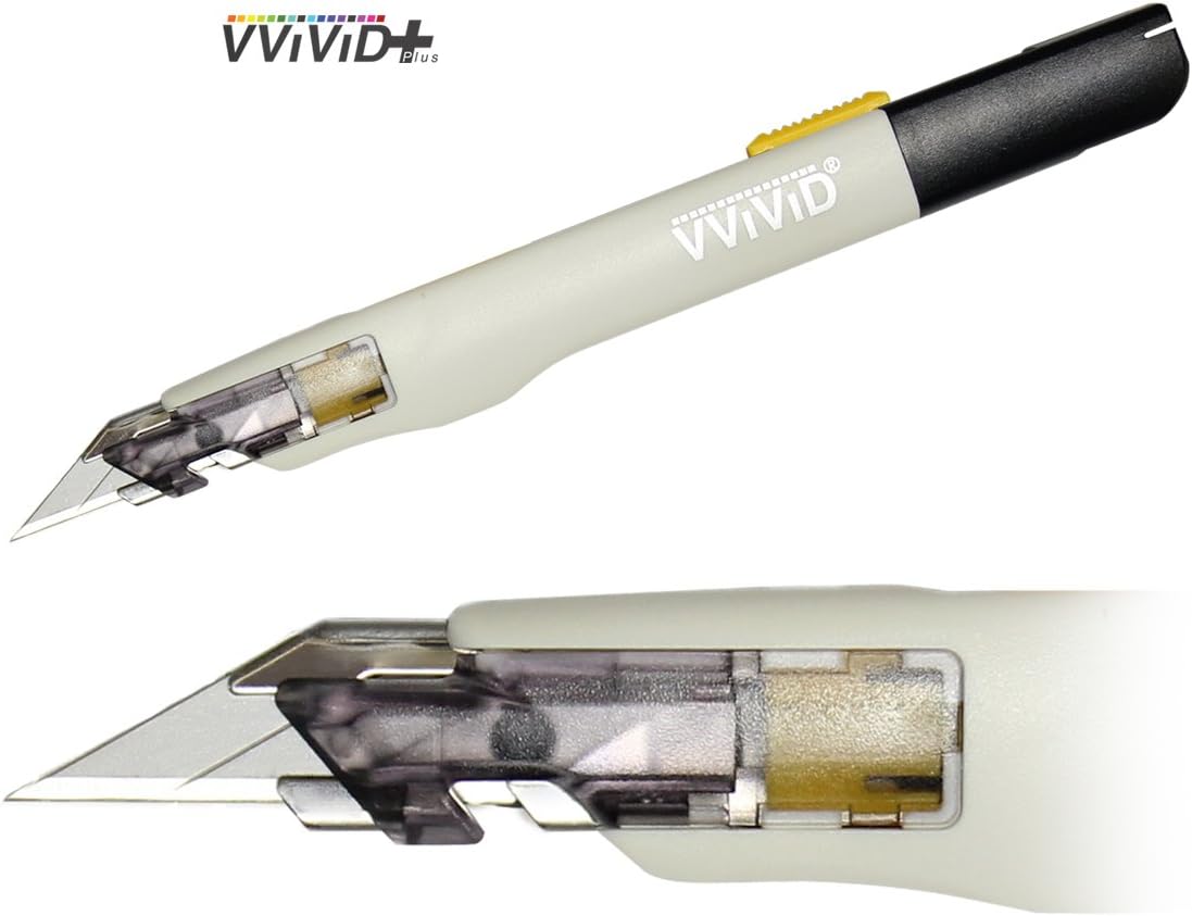 VViViD Premium Retractable Precision Balanced Multi-Use Utility Cutting Knife for Automotive Vinyl Wraps (1 Pack)