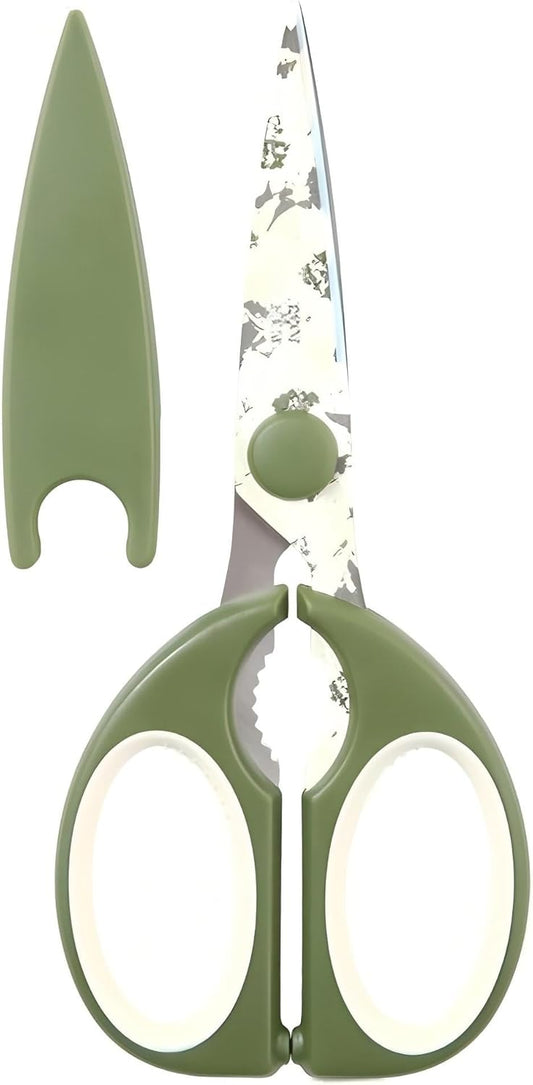 Kitchen Scissors All Purpose, ARCHIKING Kitchen Shears with Protective Sheath, Ultra Sharp Multipurpose Poultry Scissors for Chicken, Meat, Fish & Vegetables (Purple)