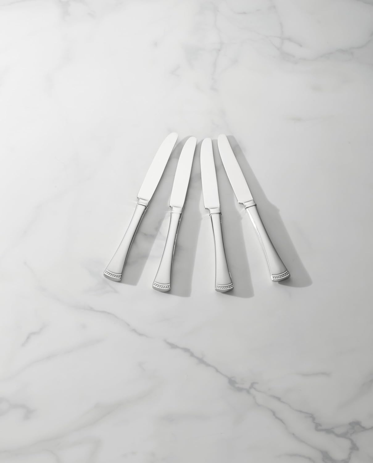 Lenox Silverware Set, Portola 12-Piece Steak Knife Flatware Set, Service For 12, Made Of 18/10 Stainless Steel, Dishwasher Safe, Home And Kitchen Utensils, Knives, Cutlery (Silver, 12 Piece)