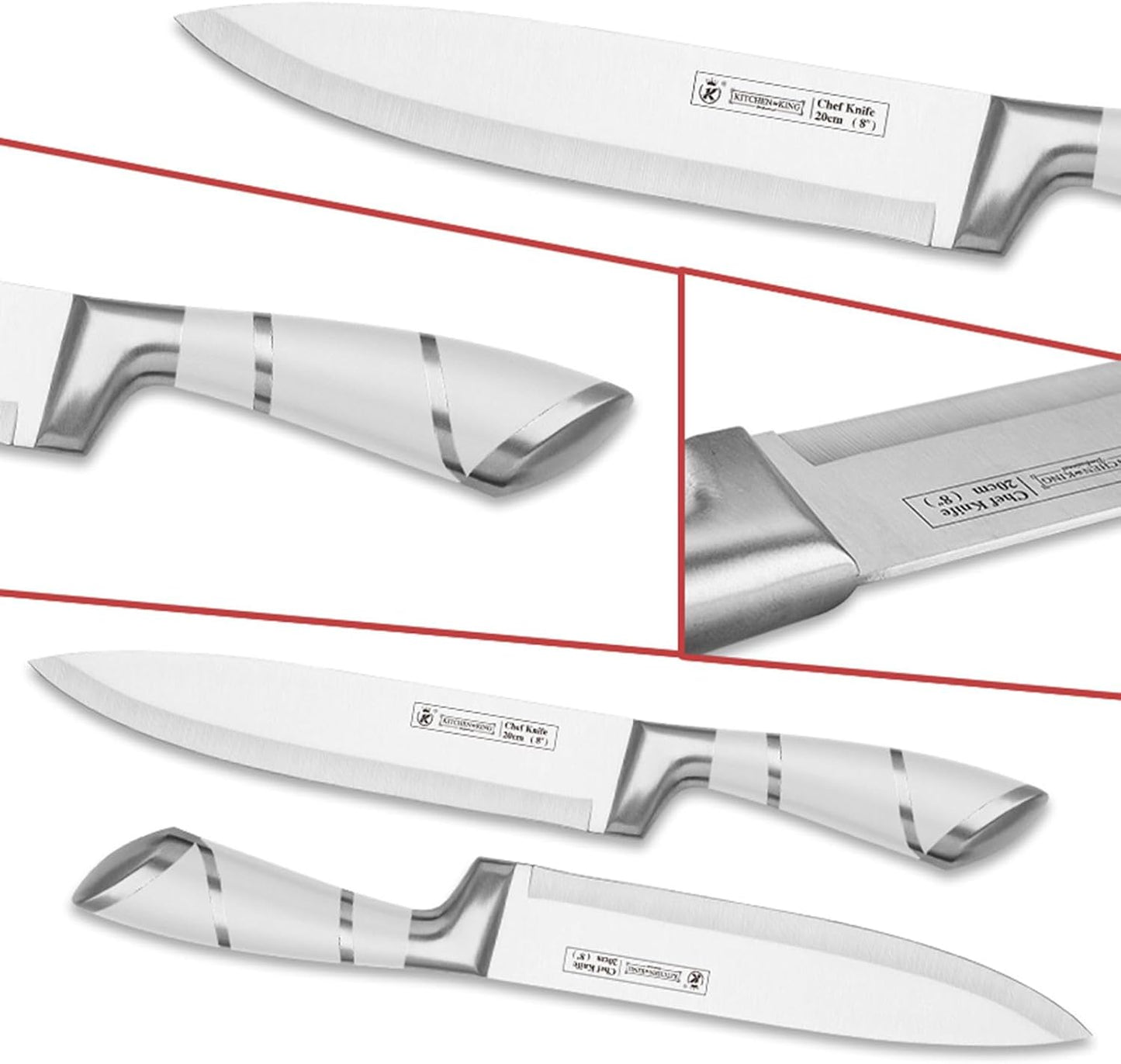 Elegant Purple 9-Piece Kitchen Knife Set with Acrylic Block,Non Stick Sharp Stainless Steel Chef Knives with Sharpener,Gift Ready Cutlery Set for Women
