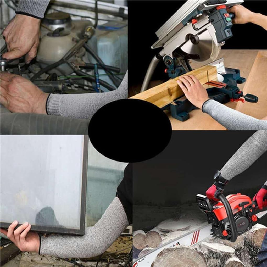 1Pair Protective Arm Sleeves, Cut Heat Resistant Arm Protectors Anti Abrasion Safety Armband For Garden Kitchen Work