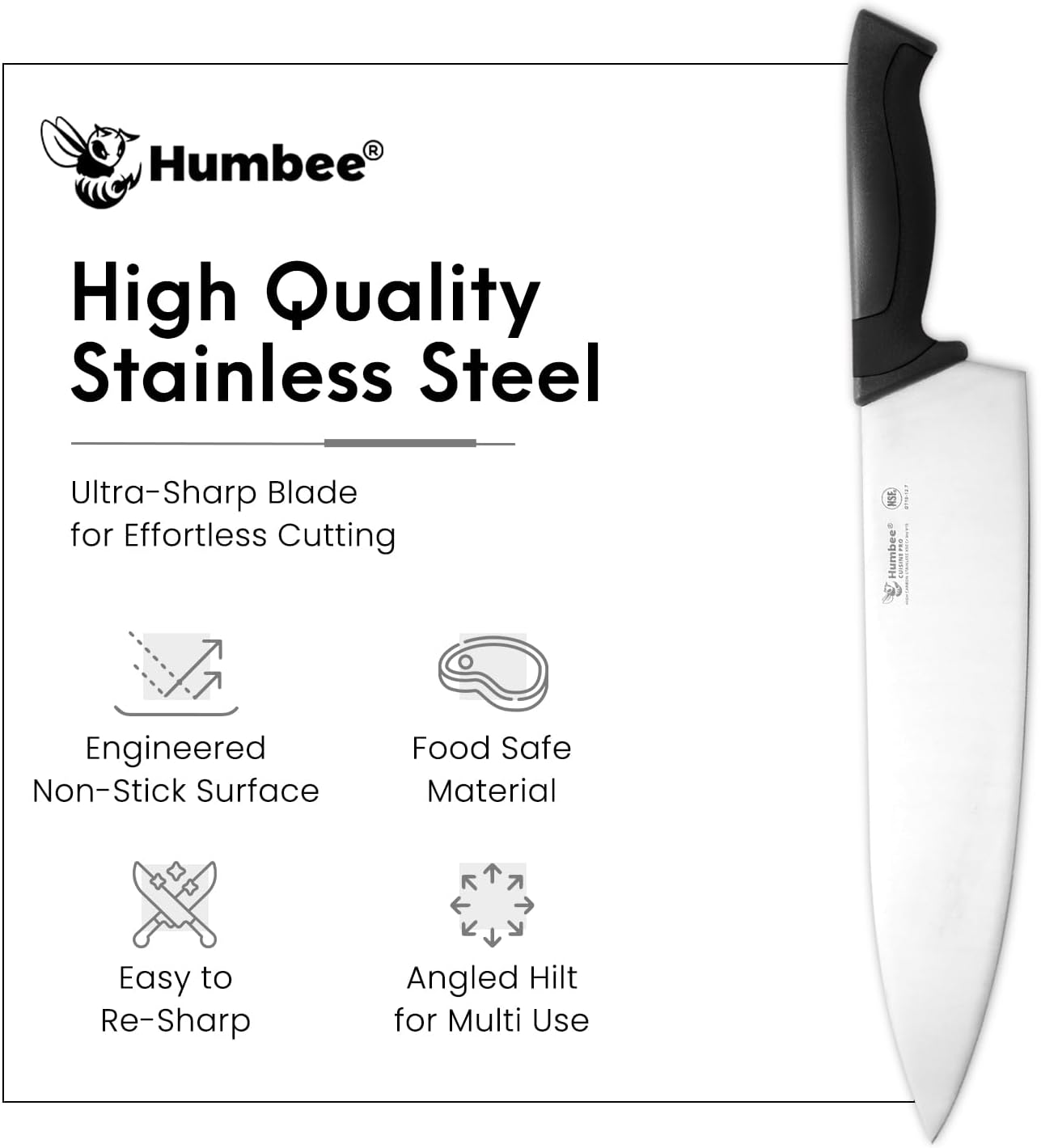 7.5-Inch Nakiri Knife, High Carbon Stainless Steel Hollow Grind Blade, Razor Sharp Edge, Ergonomic Non-Slip Handle, Cleaver Style, DT-50 Series, Orange