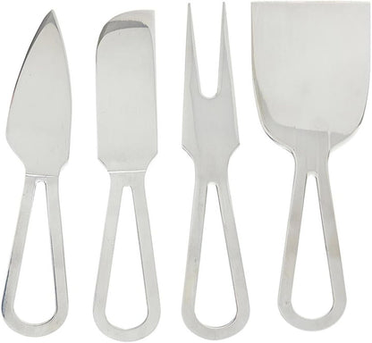 Santa Barbara Design Studio Cheese Knives - Gift Boxed Stainless Steel Knife & Spreader, 2-Piece, Marble Handle