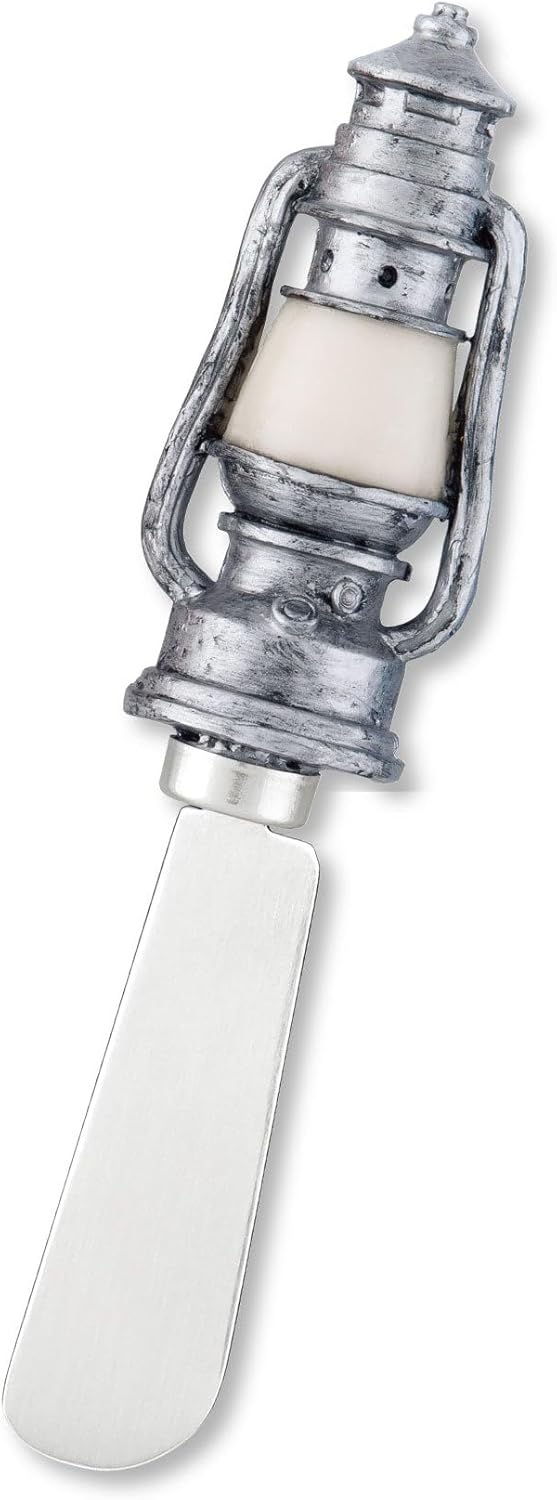 Supreme Housewares Tiki Bar Cheese Spreaders, Hand-Painted Resin Handles with Stainless Steel Blades for Spreading Cream Cheese, Butter, and Jam, Assorted Designs, Set of 4