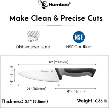 7.5-Inch Nakiri Knife, High Carbon Stainless Steel Hollow Grind Blade, Razor Sharp Edge, Ergonomic Non-Slip Handle, Cleaver Style, DT-50 Series, Orange