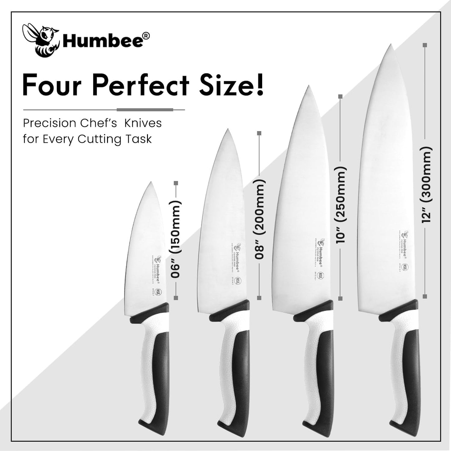 7.5-Inch Nakiri Knife, High Carbon Stainless Steel Hollow Grind Blade, Razor Sharp Edge, Ergonomic Non-Slip Handle, Cleaver Style, DT-50 Series, Orange