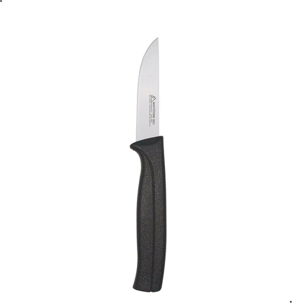Kitchen Utility Knife - MATTSTONE HILL 4 Inch Paring Knife, Small Fruit & Vegetable Knife, Premium German Stell Blade, Black Handle