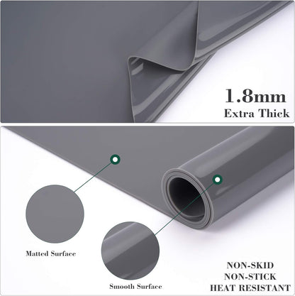 Gartful Extra Large Transparent Silicone Mat, Countertop Protector, 25.2 x 17.7 inches Silicone Sheet for Crafts Resin Jewelry Casting Mat Pad Nonstick Table Placemat