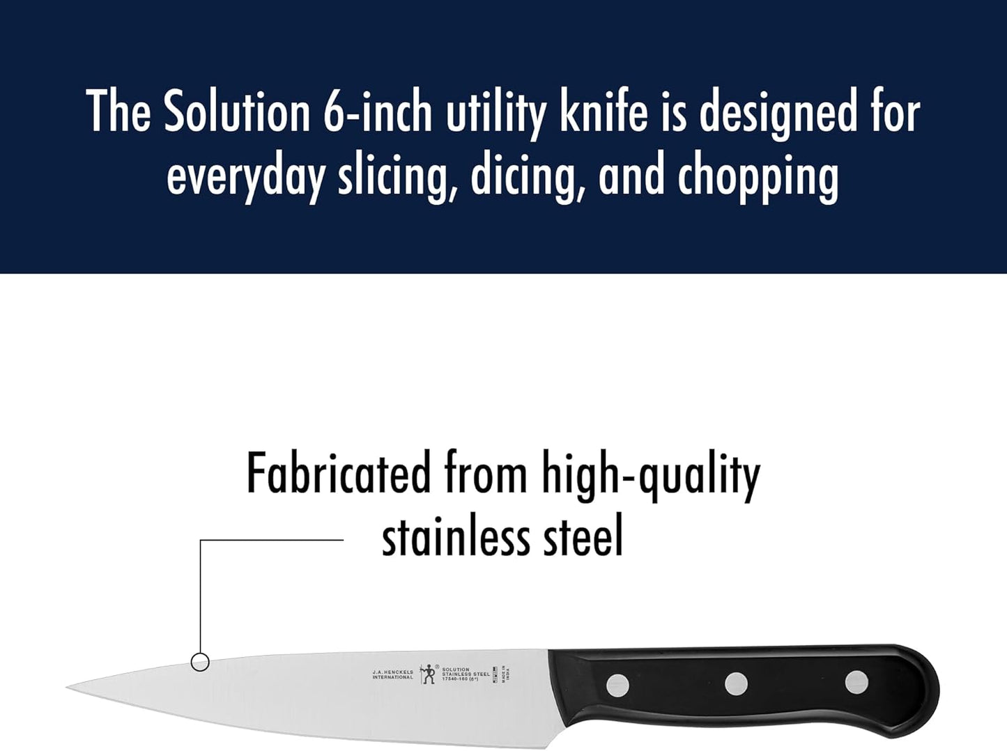 Henckels Solution 5-inch Serrated Utility Knife