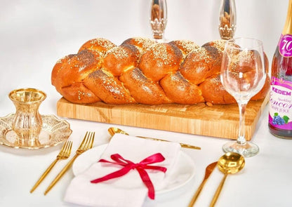 Premium End Grain Wood Cutting Board - Chopping block - Large cutting board 16 x 10 kitchen butcher block oak cutting board non slip cutting boar challah board for Shabbos and any day