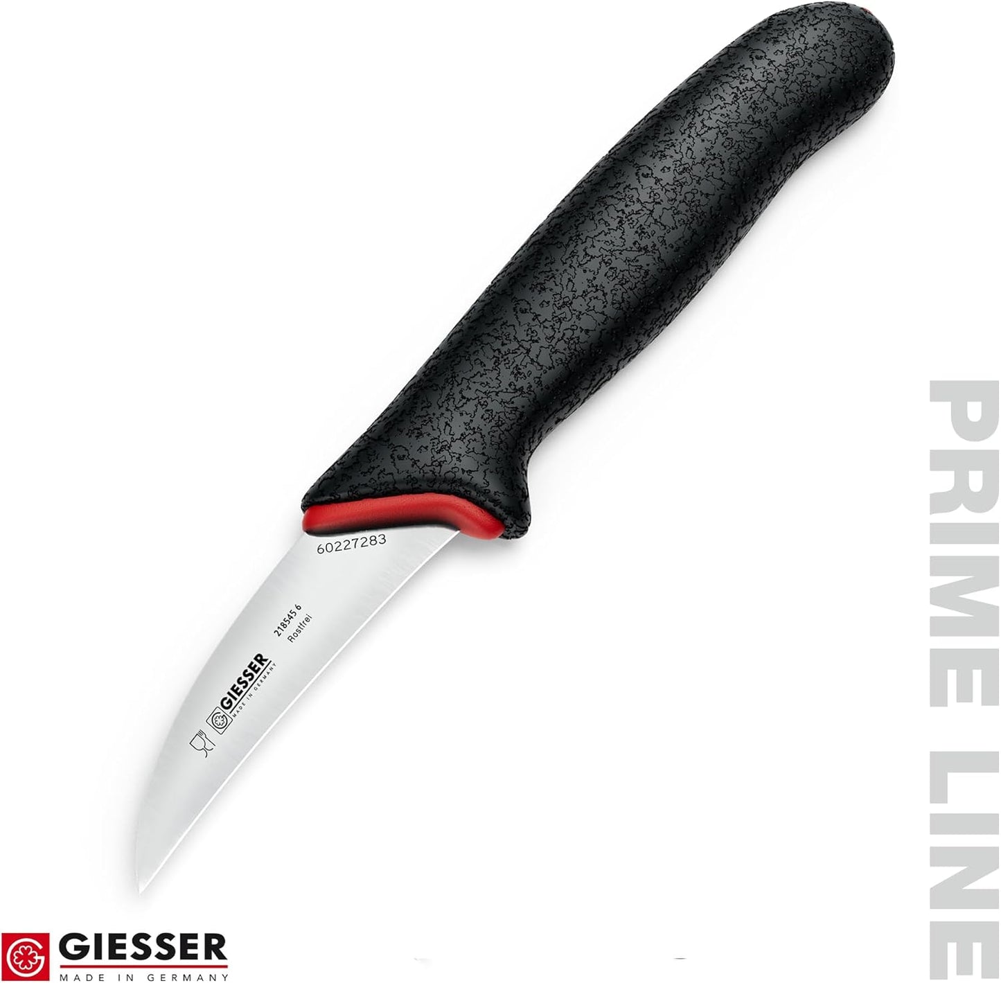 Giesser since 1776, Made in Germany, Santoku 7,5 inch, Ultra Slip Resistant, Dishwashersafe, rustfree, Japanese Chef Knife with small Peeling Knife (1)