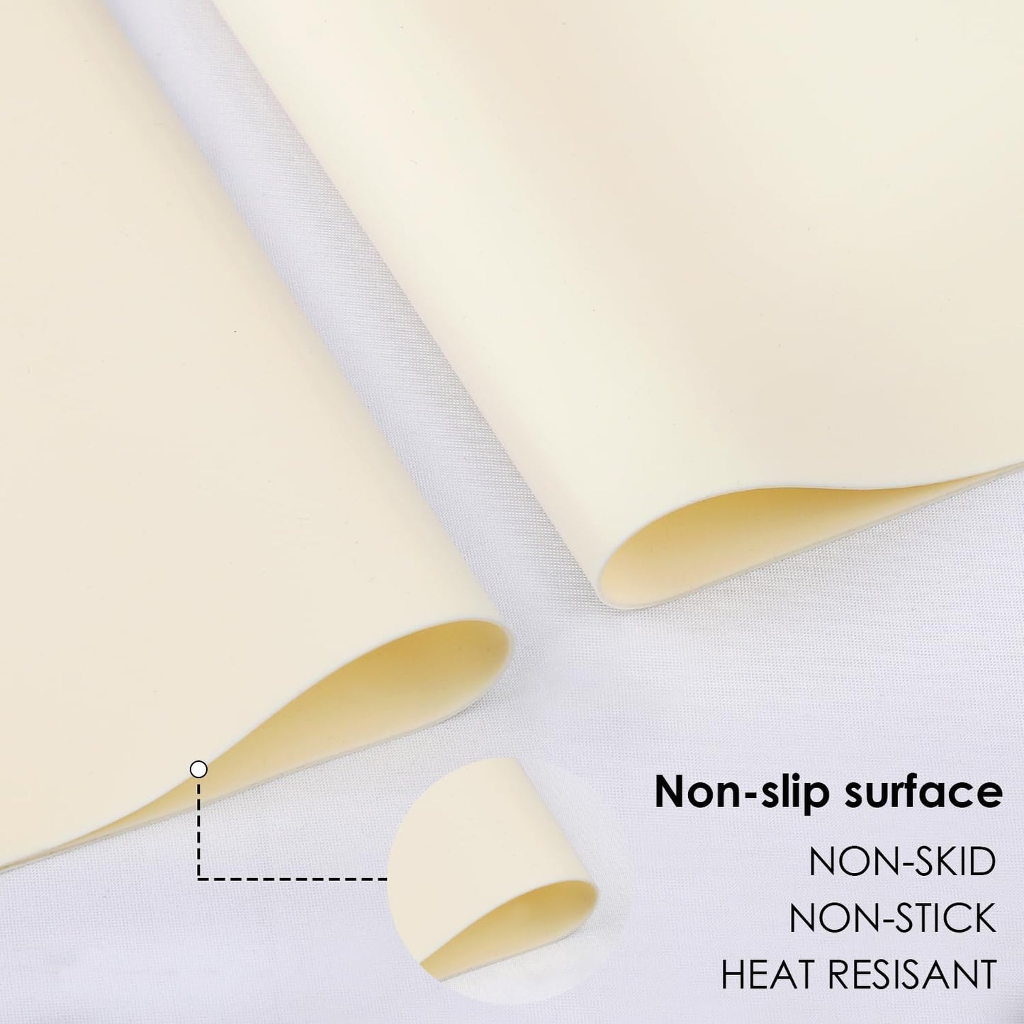 Extra Large Dark Green Countertop Mat - Silicone Table Kitchen Desk Mat - Non-Slip & Heat Resistant - Dinner Placemat Pastry Dough Rolling Mat - Colors B