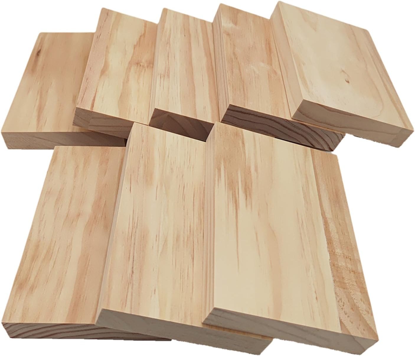 4PCS Rectangle Wood Boards Unfinished Wood Blocks for Crafting, 8x6x1in Blank Whittling Wooden Blocks for Wood Carving,Painting & Burning
