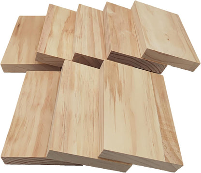 4PCS Rectangle Wood Boards Unfinished Wood Blocks for Crafting, 8x6x1in Blank Whittling Wooden Blocks for Wood Carving,Painting & Burning