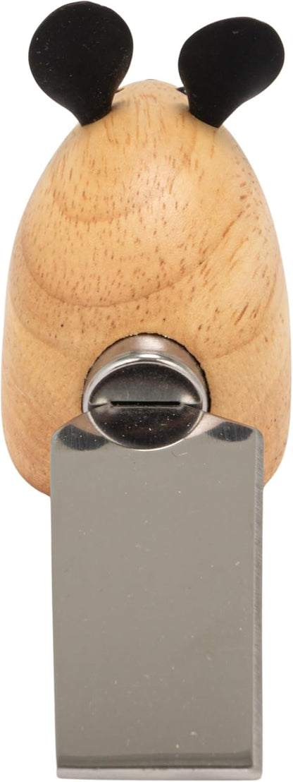 Creative Co-Op 3-Piece Rubberwood & Stainless Steel Cheese Knives, Multicolor