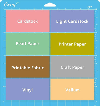 Ecraft 12x12 Cutting Mat 3-Pack, Strong/Standard/Light Adhesive, Compatible with Cricut Maker 3/Maker 4/Maker/Explore 3/4/Air 2/One, Variety Adhesive Sticky Cutting Mats Accessories