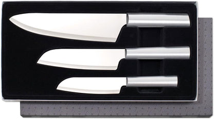 Rada Cutlery Chef Select Gift Set (G257), 3-Piece Knife Set, Stainless Steel Blades, Black Handle