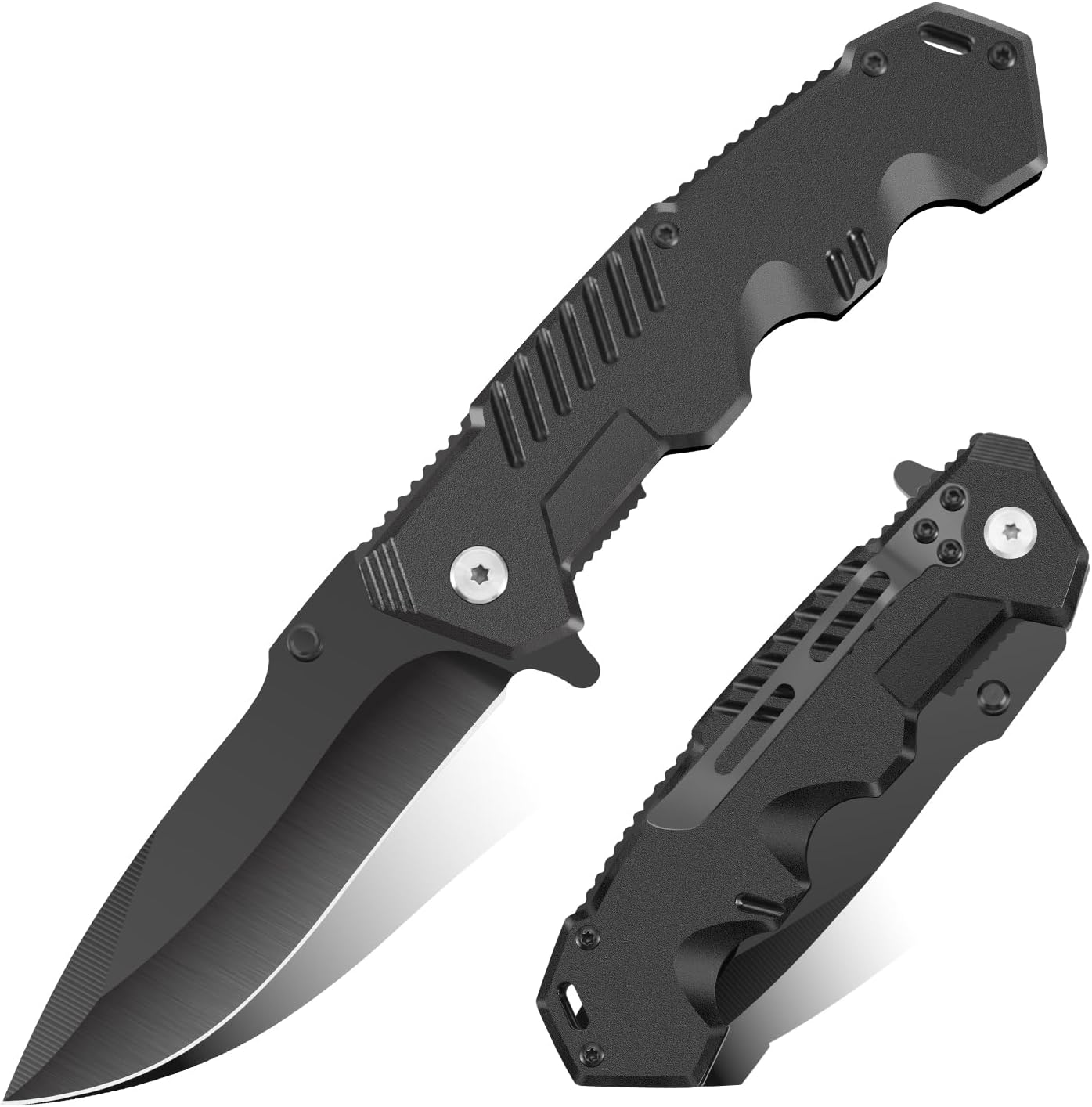 4-Pack Pocket Knife Set – Assisted Opening, Liner Lock, EDC Work Knife for Men, Bulk Gift Box Ready, Laser Engraving, Camping & Utility (4 Knives)