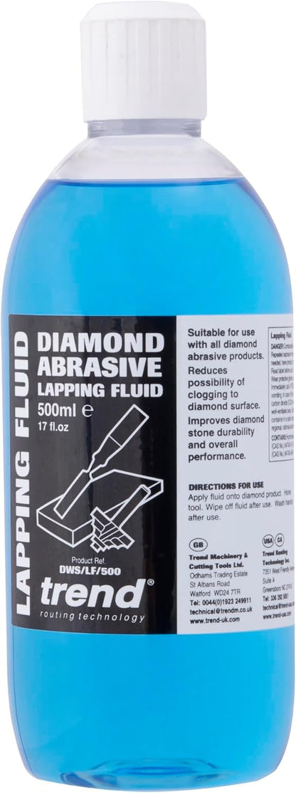 Trend Diamond Abrasive Lapping Fluid, 3.4 fl oz, Blue, Professional Grade Sharpening Fluid for Optimum Performance, DWS/LF/100